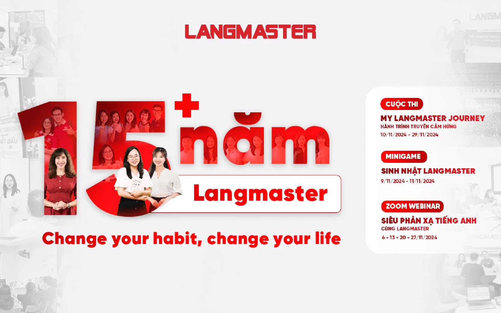Langmaster – Hành Trình 15 Năm Truyền Cảm Hứng Học Tiếng Anh Cho Người Việt