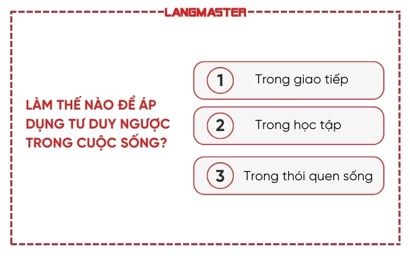 Làm thế nào để áp dụng tư duy ngược trong cuộc sống?