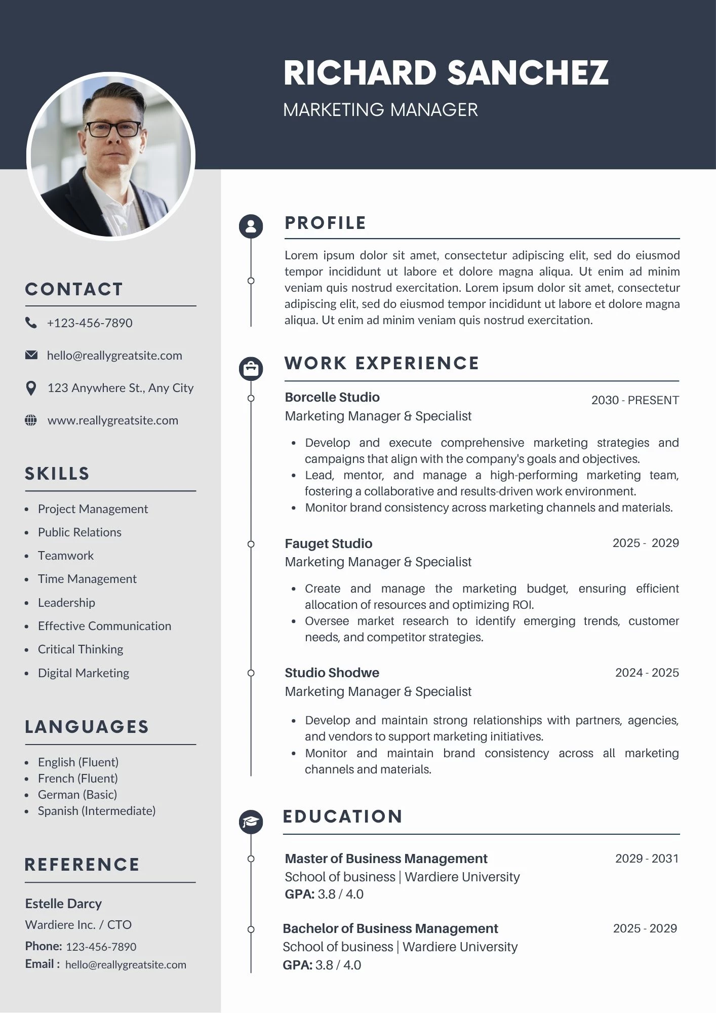 Mẫu CV cho người có kinh nghiệm bằng tiếng anh