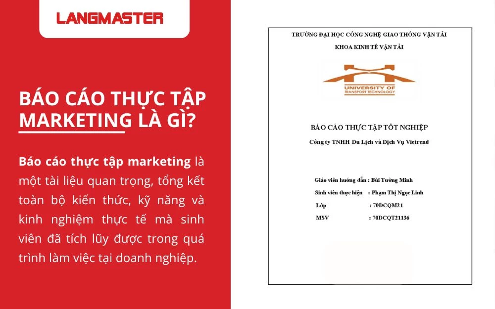 Báo cáo thực tập Marketing giúp sinh viên tổng hợp các công việc và đúc kết kinh nghiệm sau kỳ thực tập