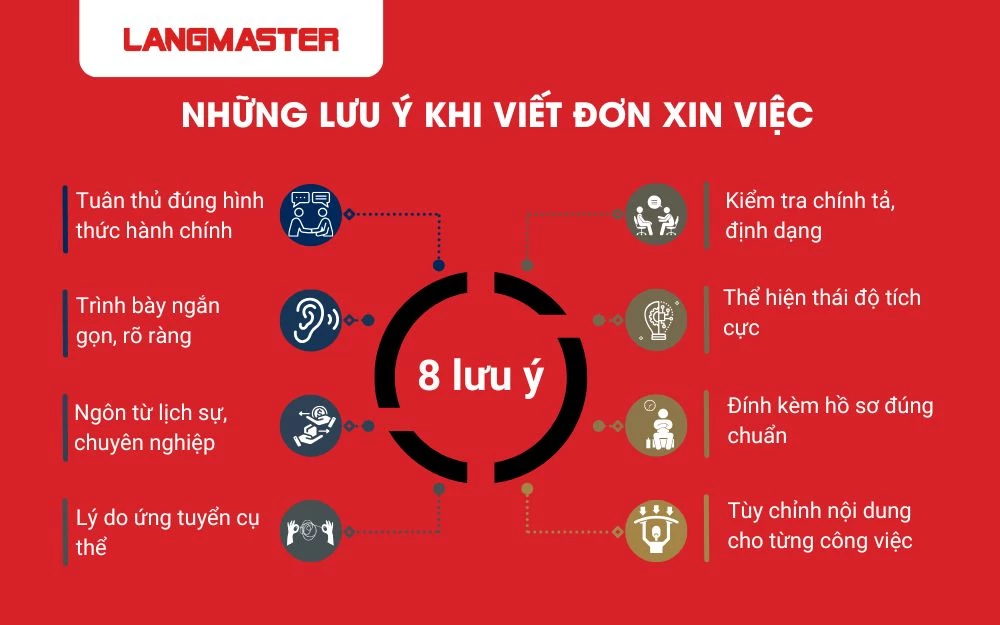 8 Lưu ý cần tuân thủ khi viết đơn xin việc