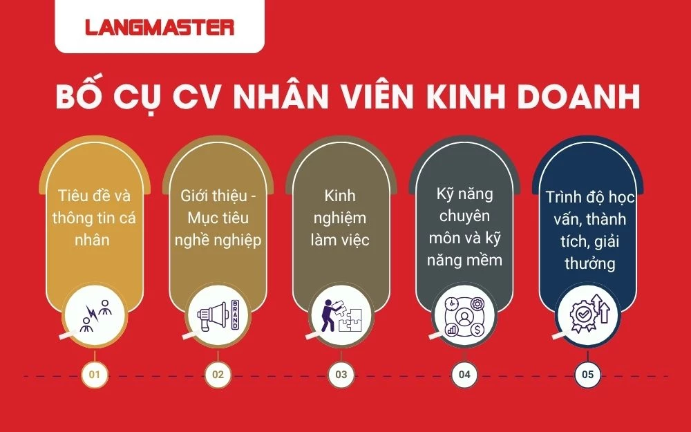 Bố cục của CV nhân viên kinh doanh chuẩn