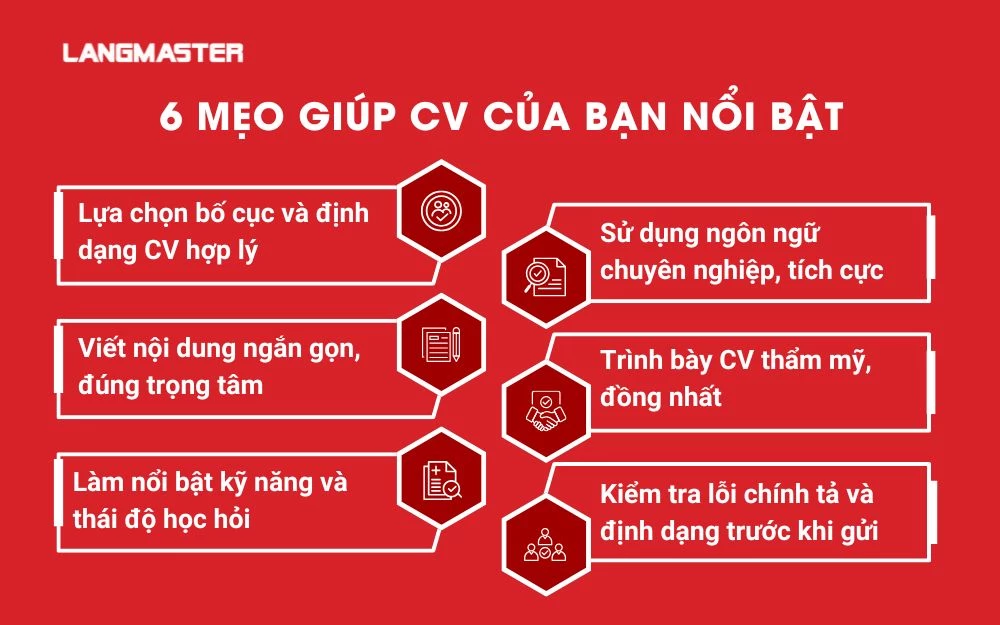 6 Mẹo giúp CV của bạn nổi bật hơn