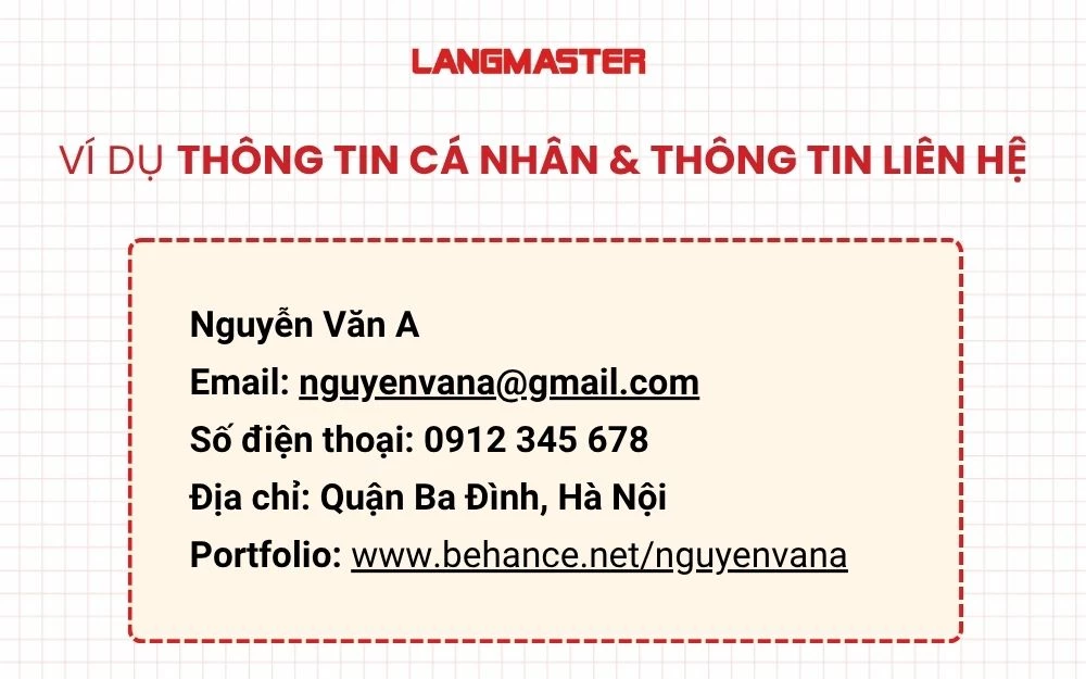 Thông tin cá nhân & Thông tin liên hệ