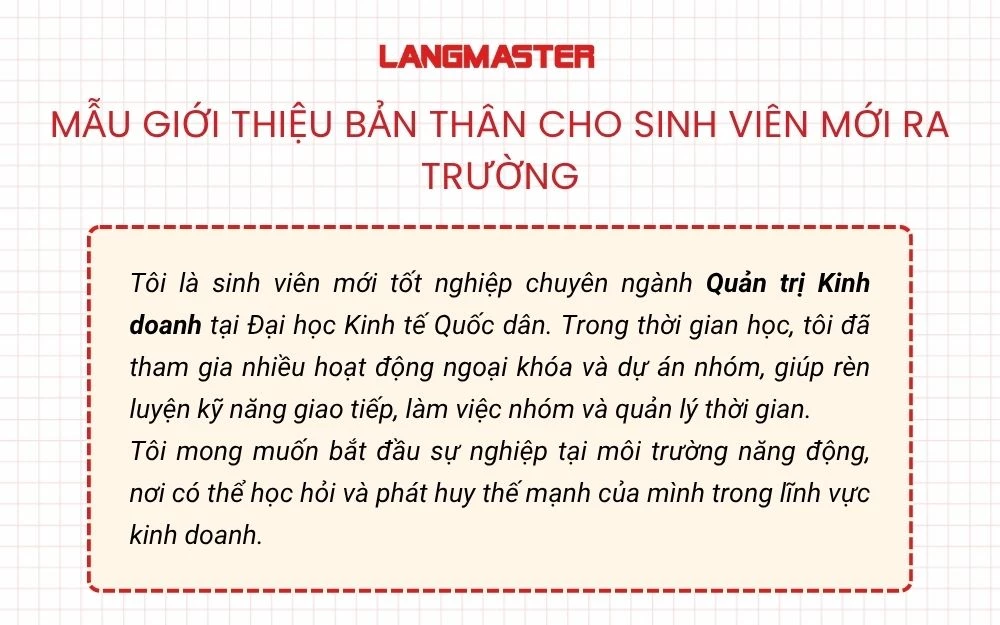 Mẫu giới thiệu bản thân trong CV cho sinh viên mới ra trường