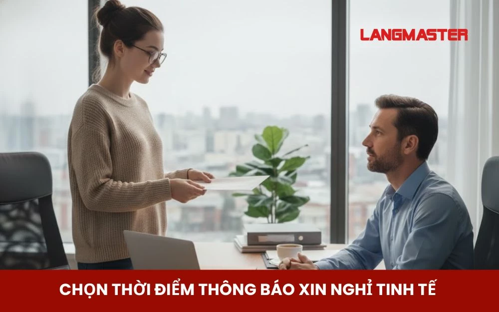 Lựa chọn thời điểm thông báo xin nghỉ việc thích hợp