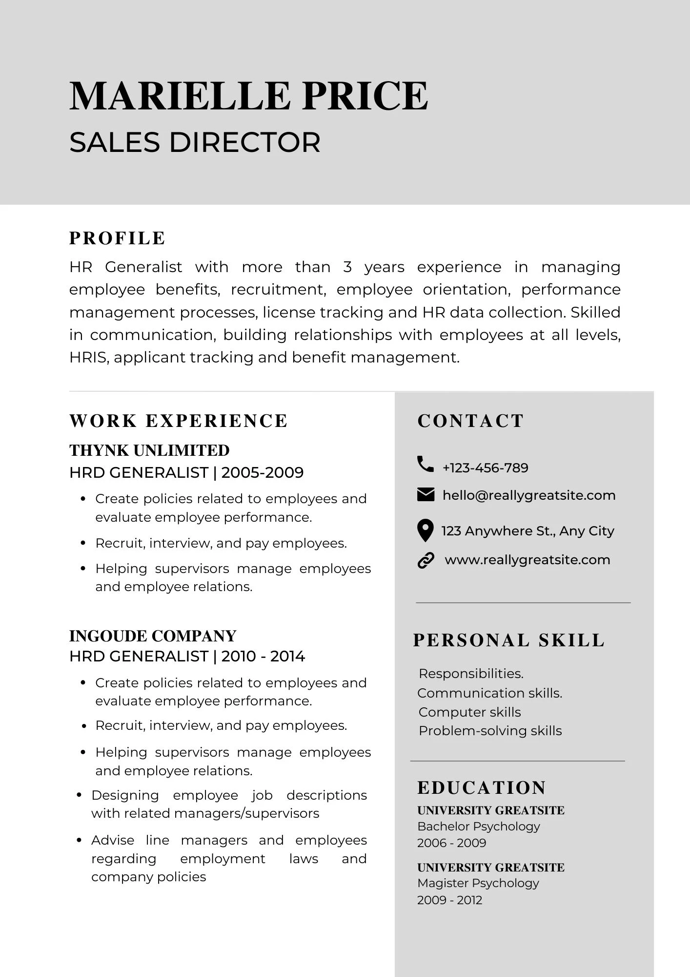 CV giám đốc kinh doanh với chiến lược rõ ràng, dễ hiểu