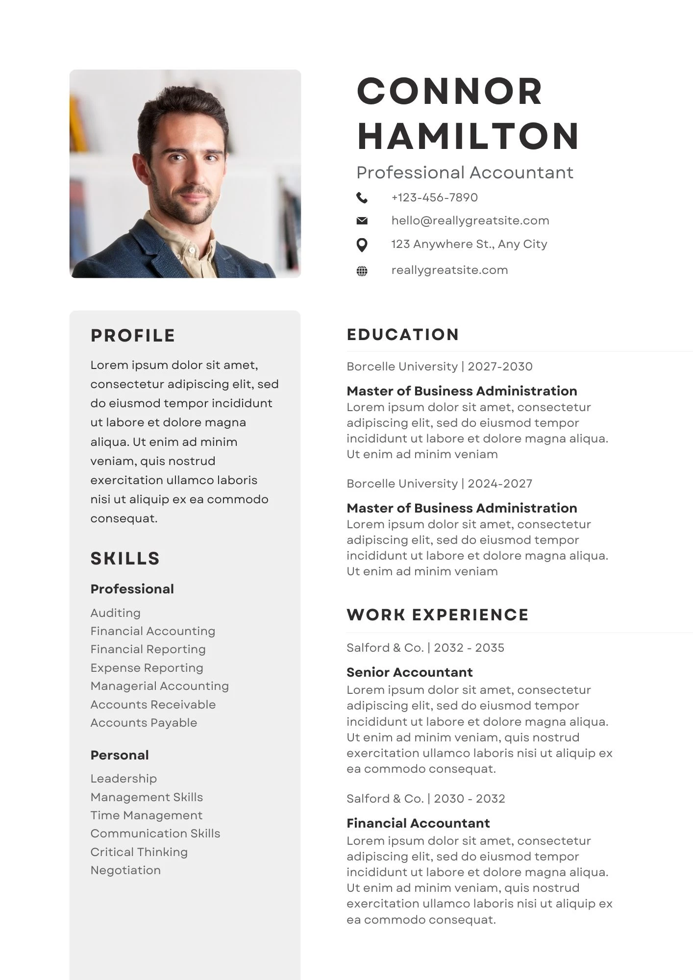 CV kế toán trưởng song ngữ Anh – Việt, chuẩn quốc tế, dễ hiểu