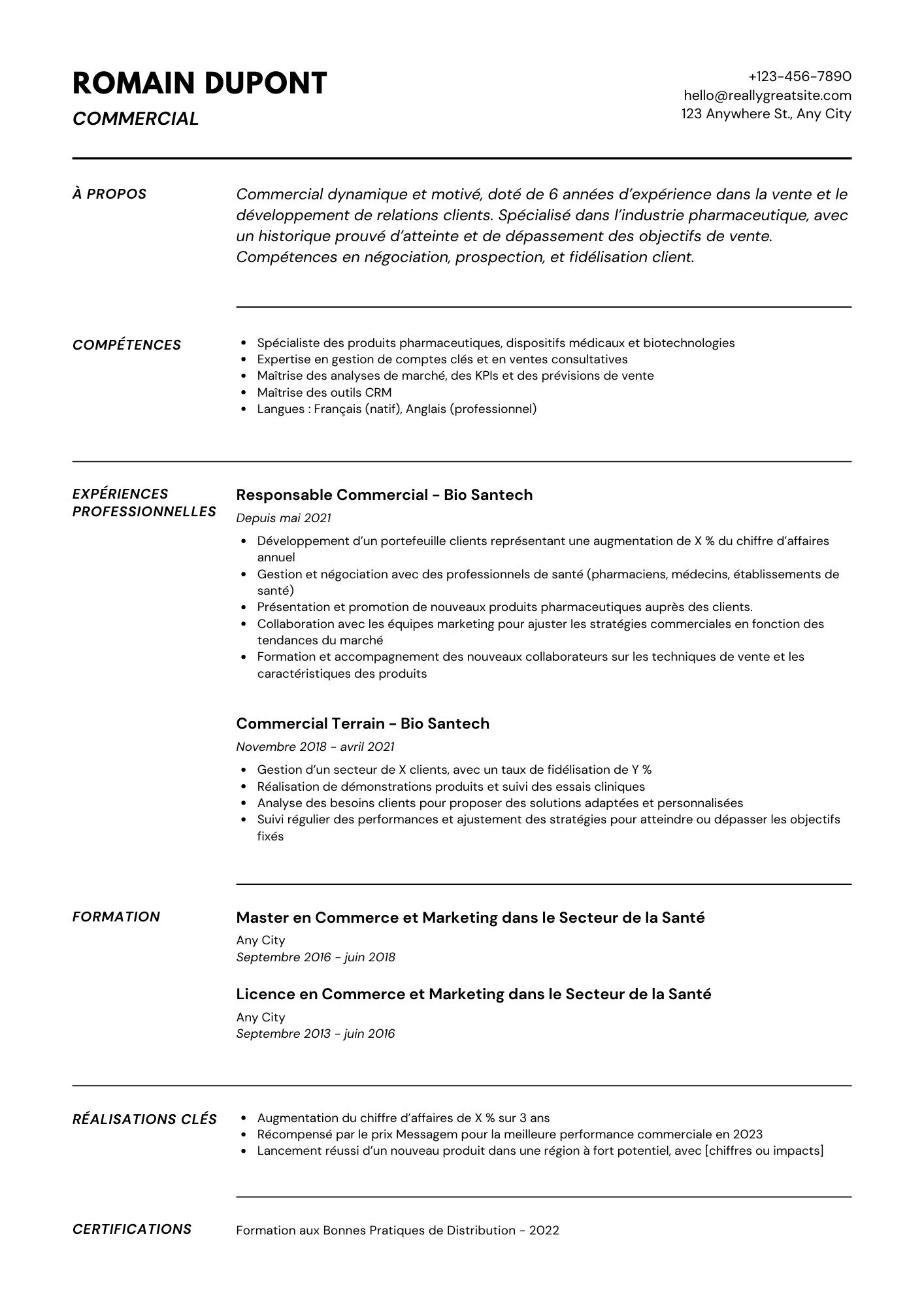 CV tuyển dụng kiểu Harvard đơn giản, chuyên nghiệp và dễ đọc