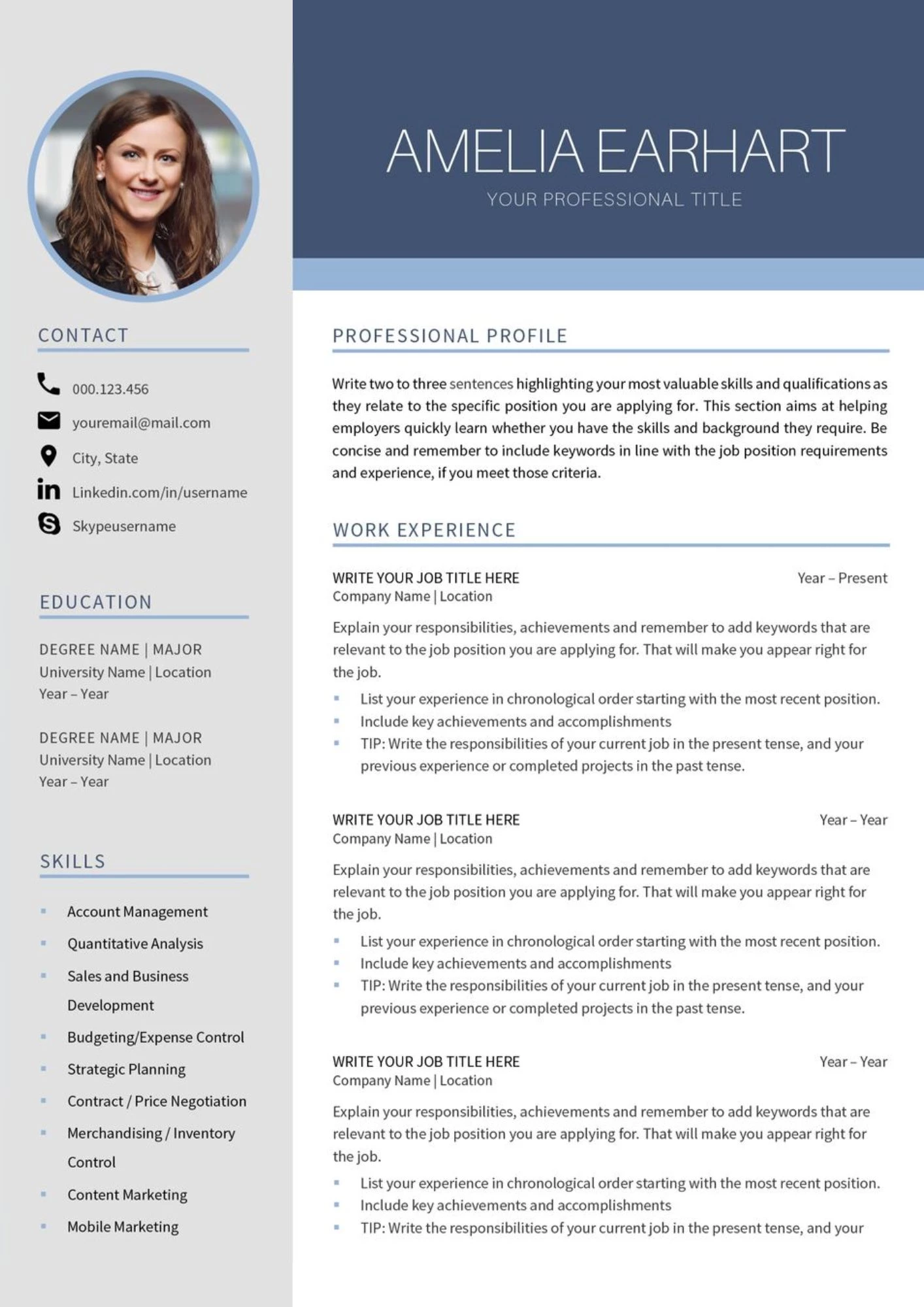 Mẫu CV kế toán trưởng thiết kế tinh gọn, nổi bật thông tin quan trọng