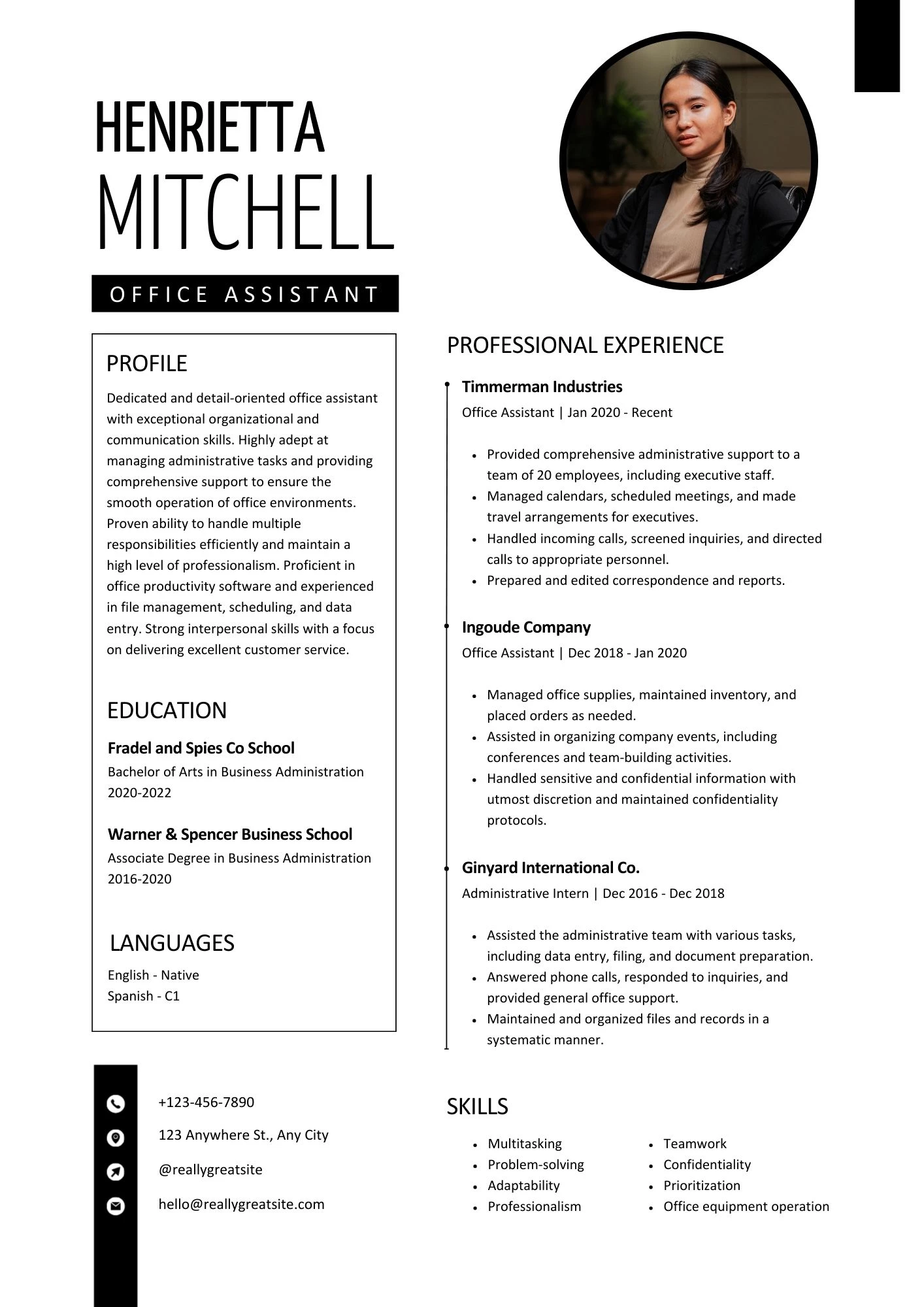 CV nhân viên văn phòng dễ dàng tùy chỉnh và chuyên nghiệp