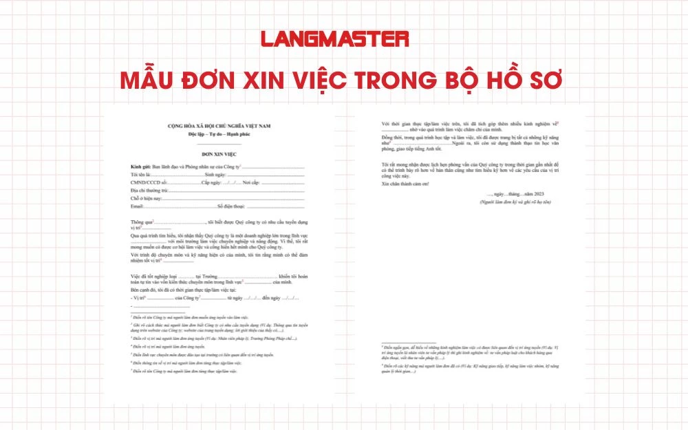 Mẫu sơ yếu lý lịch tự thuật trong bộ hồ sơ xin việc