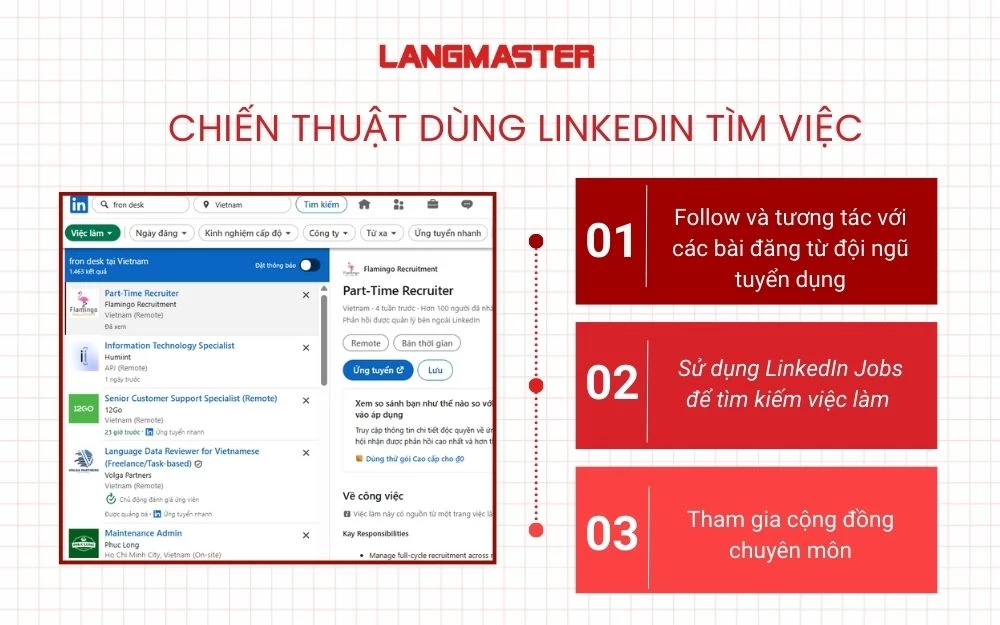 Chiến thuật dùng Linkedin tìm việc hiệu quả