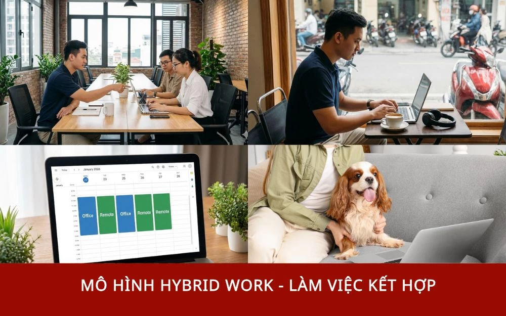 Mô hình Hybrid Work - Làm việc kết hợp