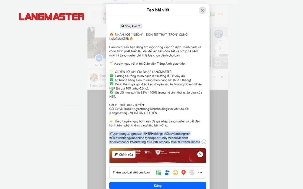 Bài đăng tuyển dụng nên dài hay ngắn tùy thuộc vào từng kênh đăng tải