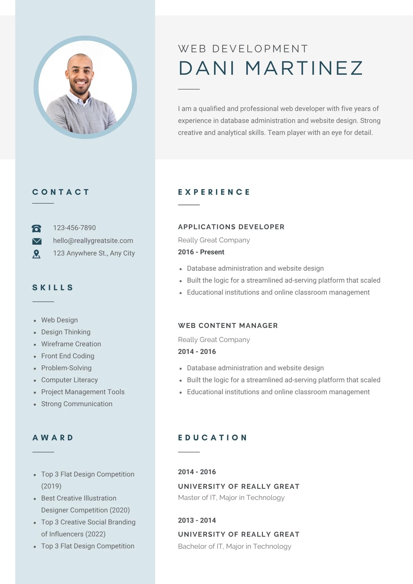 Mẫu CV công nghệ thông tin bằng tiếng Anh