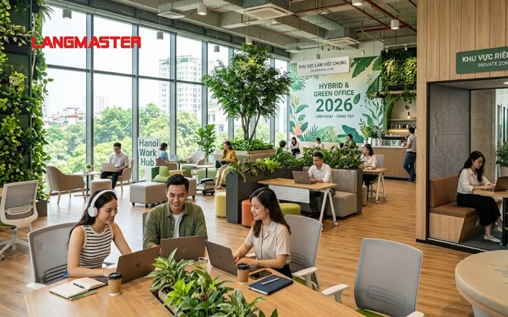 Không gian làm việc hiện đại và linh hoạt