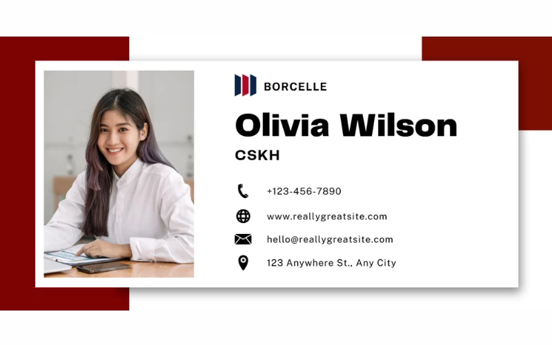 Mẫu chữ ký cho bộ phận CSKH/Support