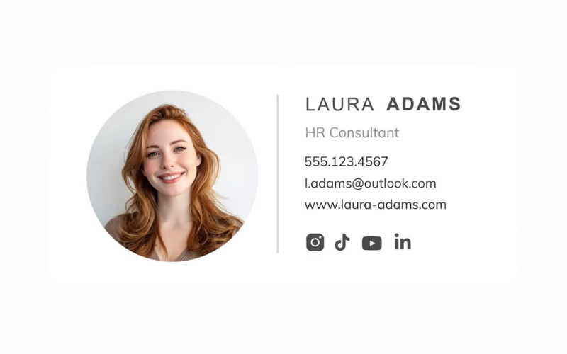 Mẫu chữ ký email Outlook tối giản