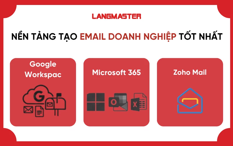 3 nền tảng tạo Email doanh nghiệp tốt nhất hiện nay