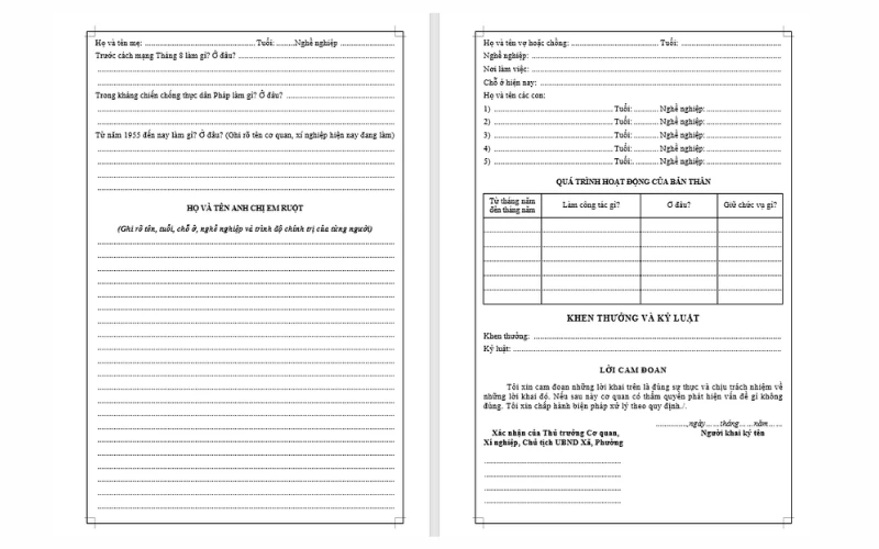 Mẫu sơ yếu lý lịch mới nhất 2026 (2)