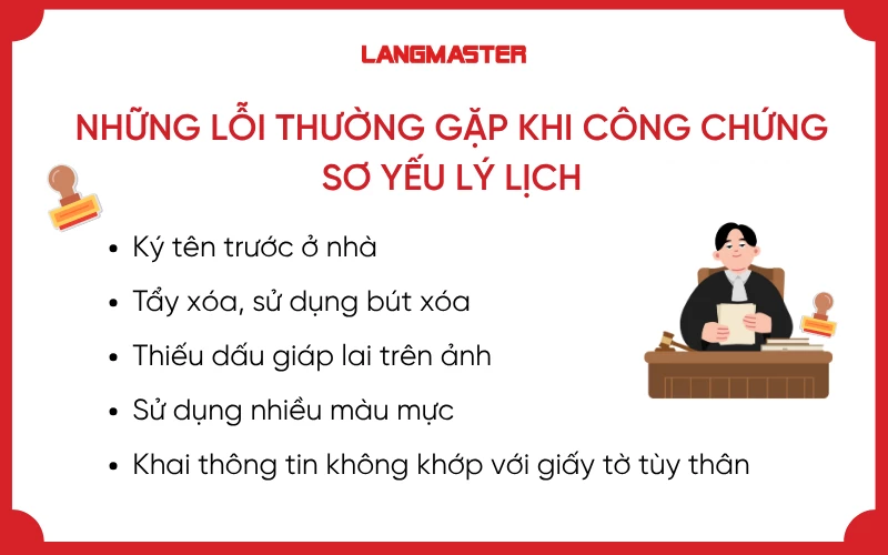 Những lỗi thường gặp khi công chứng sơ yếu lý lịch