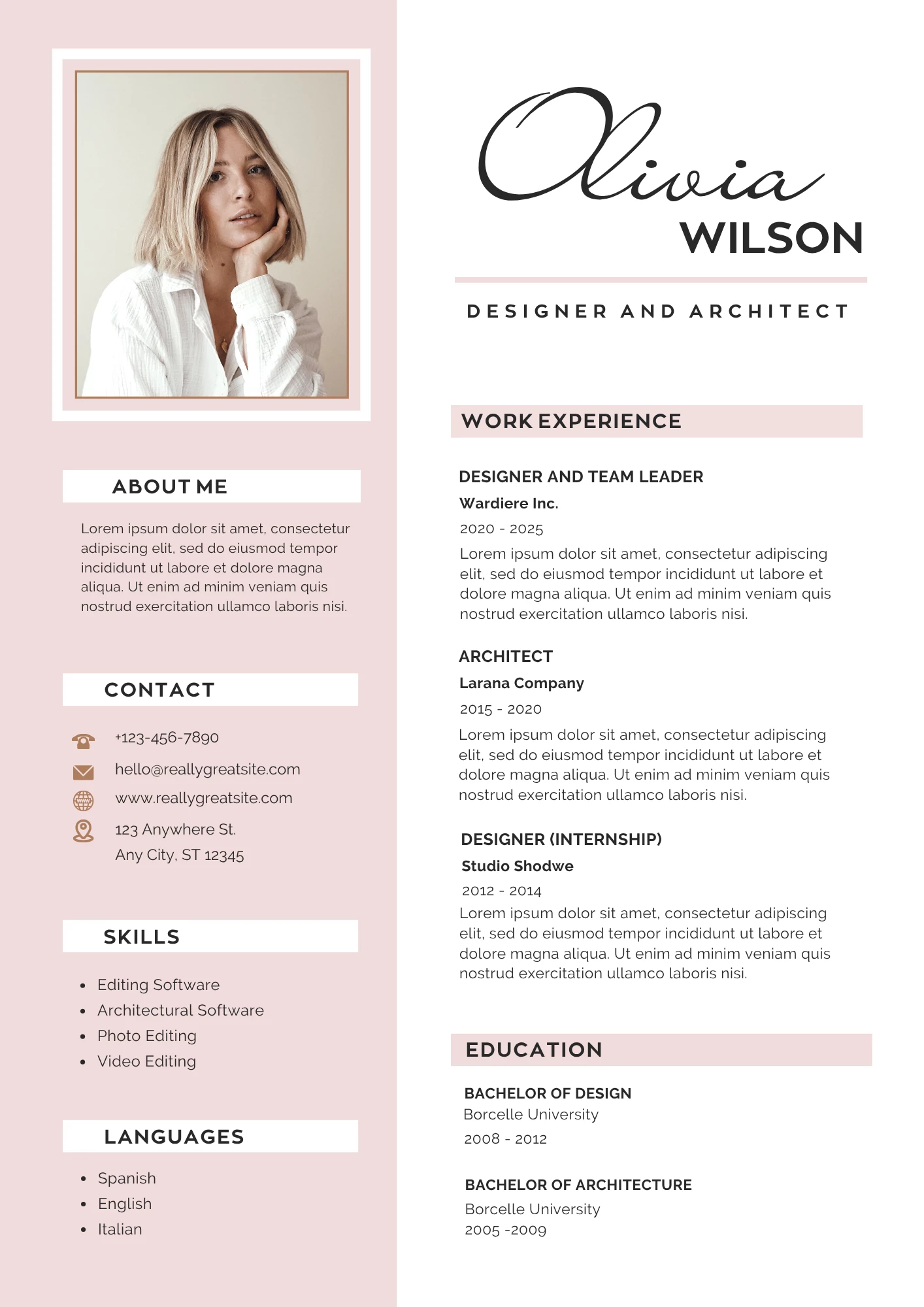 Mẫu CV tiếng Anh sáng tạo