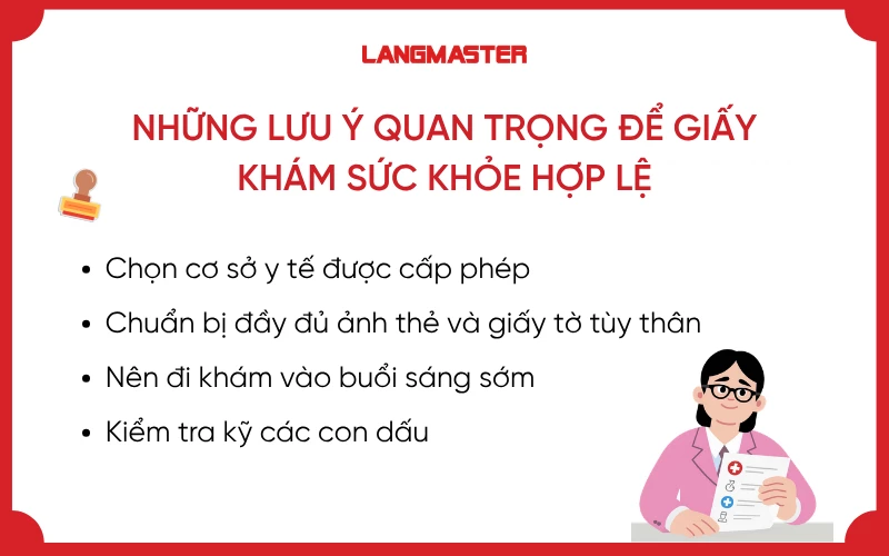 Những lưu ý quan trọng để giấy khám sức khỏe hợp lệ