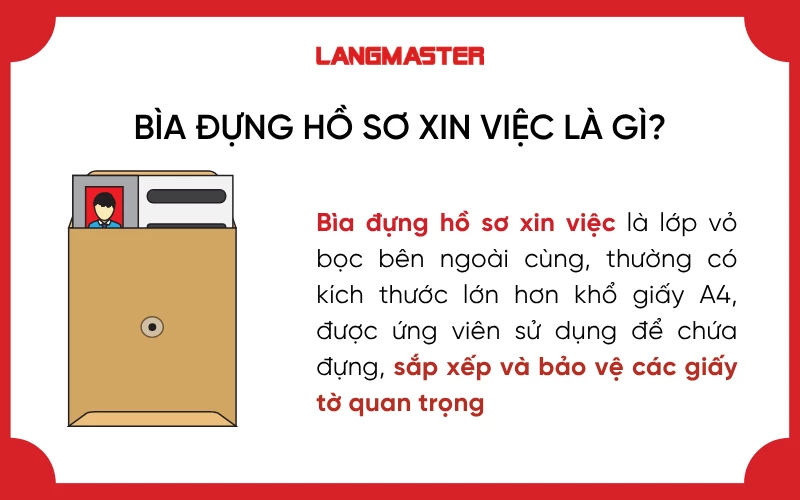 Bìa đựng hồ sơ xin việc giúp bảo vệ và sắp xếp giấy tờ quan trọng