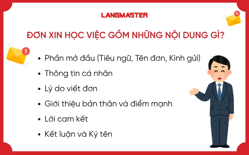 Đơn xin học việc gồm những gì?