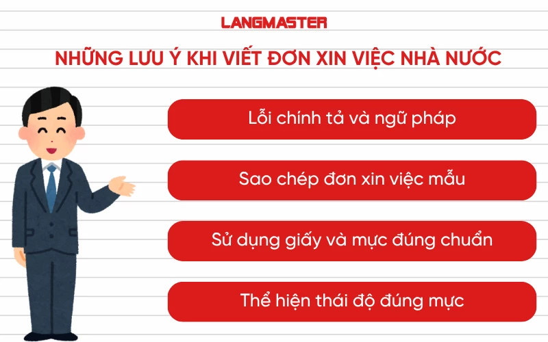 Những lưu ý quan trọng khi viết đơn xin việc nhà nước