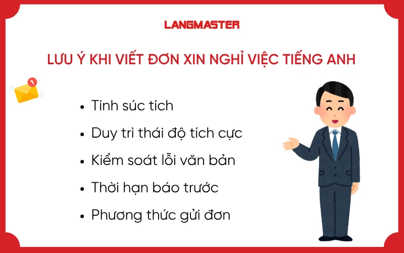 Lưu ý khi viết đơn xin nghỉ việc tiếng Anh