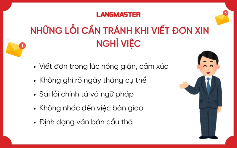 Những lỗi cần tránh khi viết đơn xin nghỉ việc