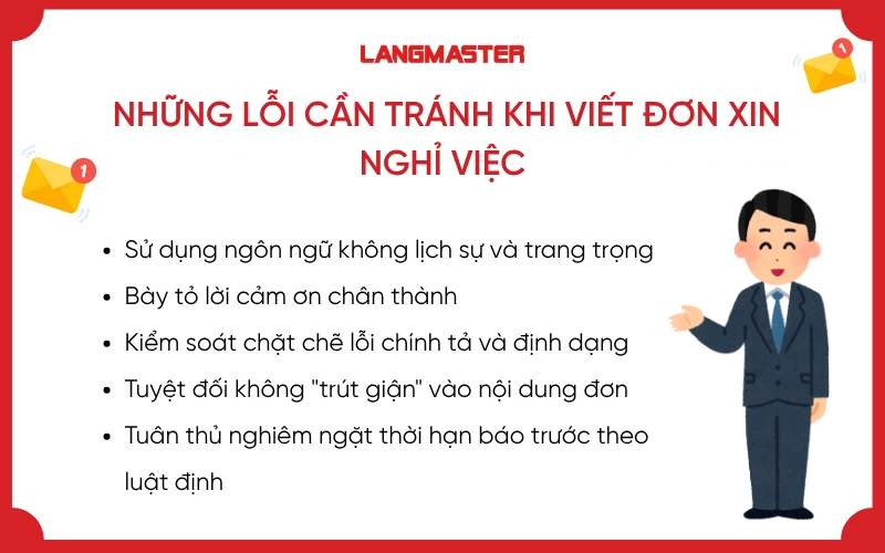 Những lỗi cần tránh khi viết đơn xin nghỉ việc