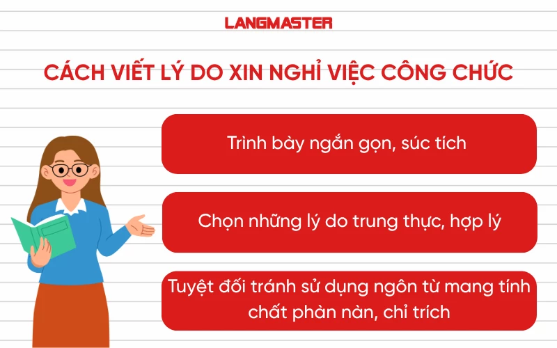 Cách viết lý do xin nghỉ việc công chức