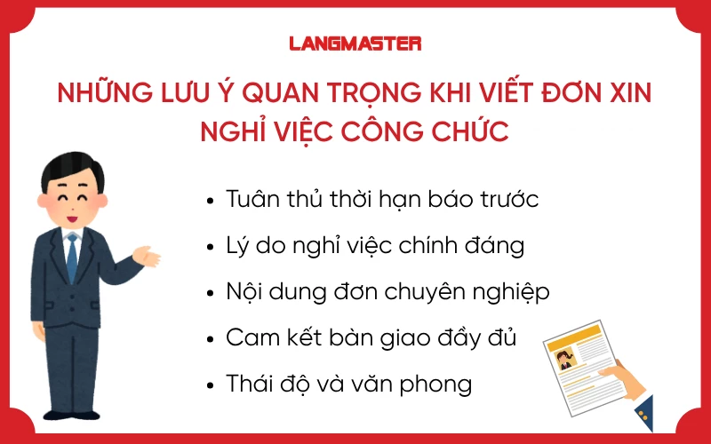 Những lưu ý quan trọng khi viết đơn xin nghỉ việc công chức