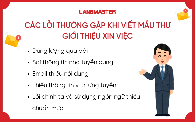 Các lỗi thường gặp khi viết mẫu thư giới thiệu xin việc