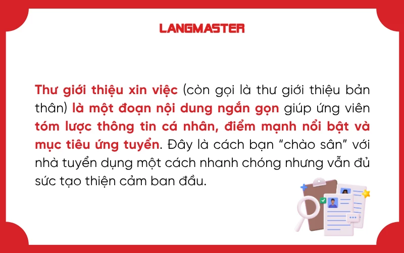 Thư giới thiệu xin việc hay còn gọi là thư giới thiệu bản thân
