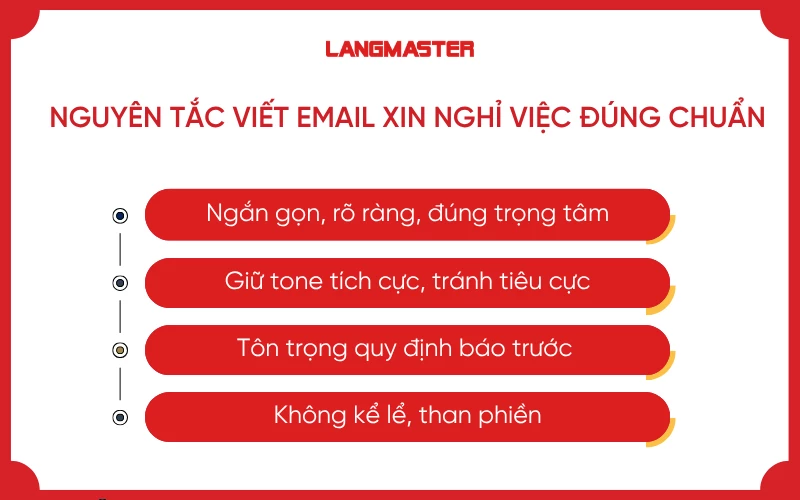 Nguyên tắc viết email xin nghỉ việc đúng chuẩn