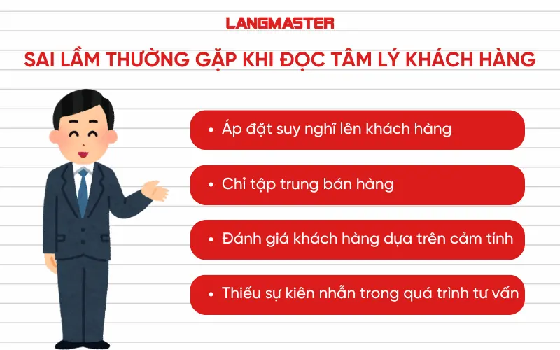 Những sai lầm thường gặp khi đọc tâm lý khách hàng
