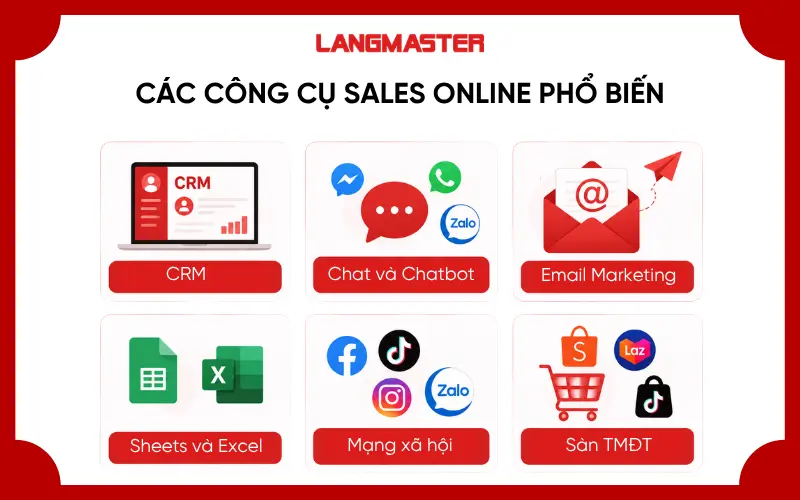 Các công cụ Sales Online phổ biến