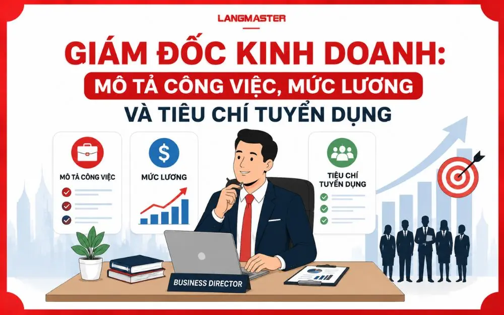 GIÁM ĐỐC KINH DOANH: MÔ TẢ CÔNG VIỆC, MỨC LƯƠNG VÀ TIÊU CHÍ TUYỂN DỤNG