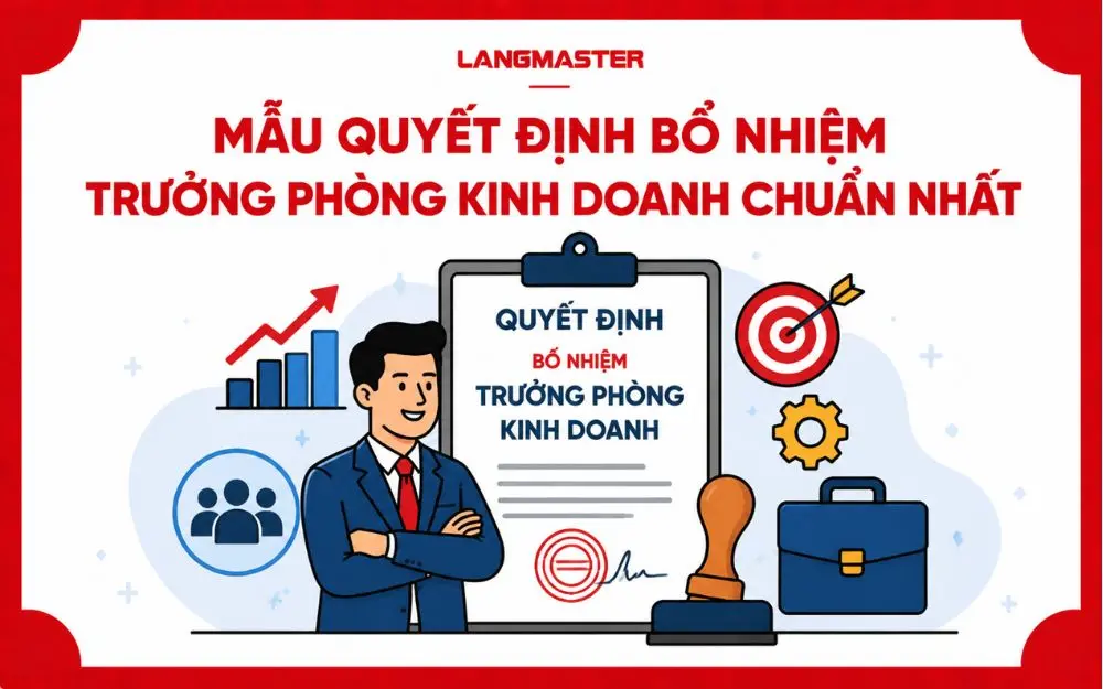 MẪU QUYẾT ĐỊNH BỔ NHIỆM TRƯỞNG PHÒNG KINH DOANH CHUẨN NHẤT