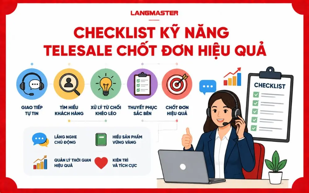 CHECKLIST KỸ NĂNG TELESALE CHỐT ĐƠN HIỆU QUẢ