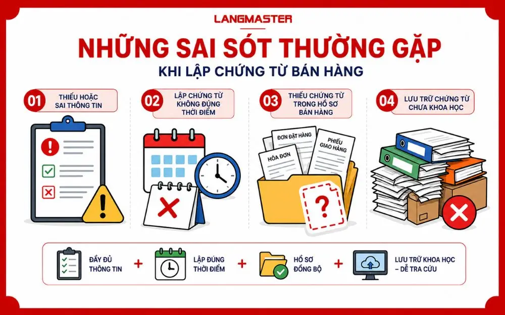 4 sai sót phổ biến khi lập chứng từ bán hàng doanh nghiệp cần tránh