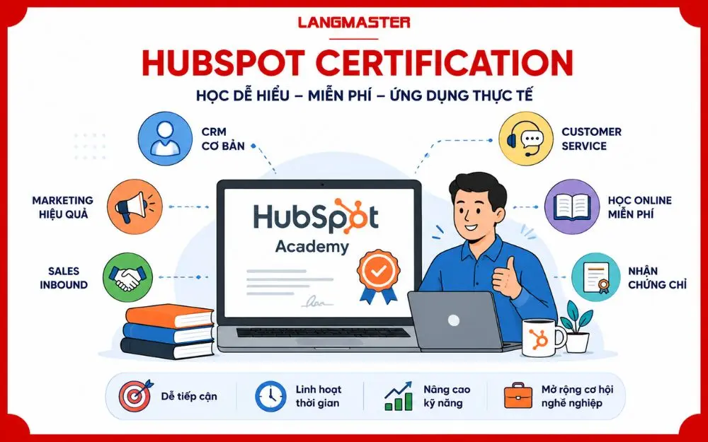 HubSpot Certification giúp xây dựng nền tảng CRM, Sales, Marketing và Customer Service vững chắc