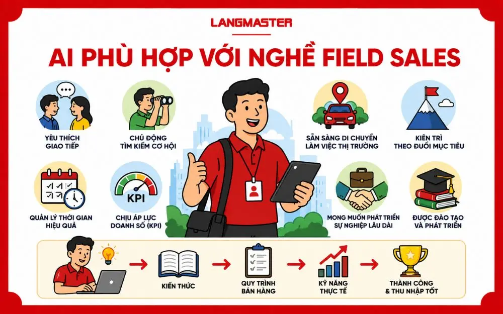 Những tố chất giúp bạn phù hợp và phát triển bền vững với nghề Field Sales