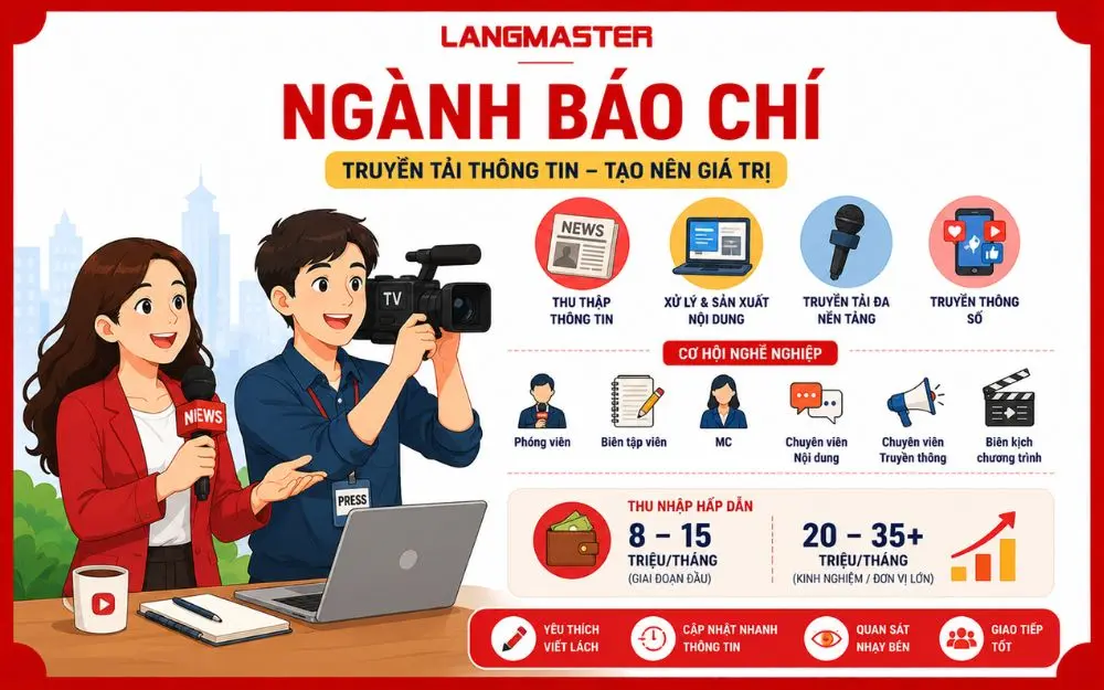 Ngành Báo chí mở ra nhiều cơ hội trong truyền thông và sản xuất nội dung.