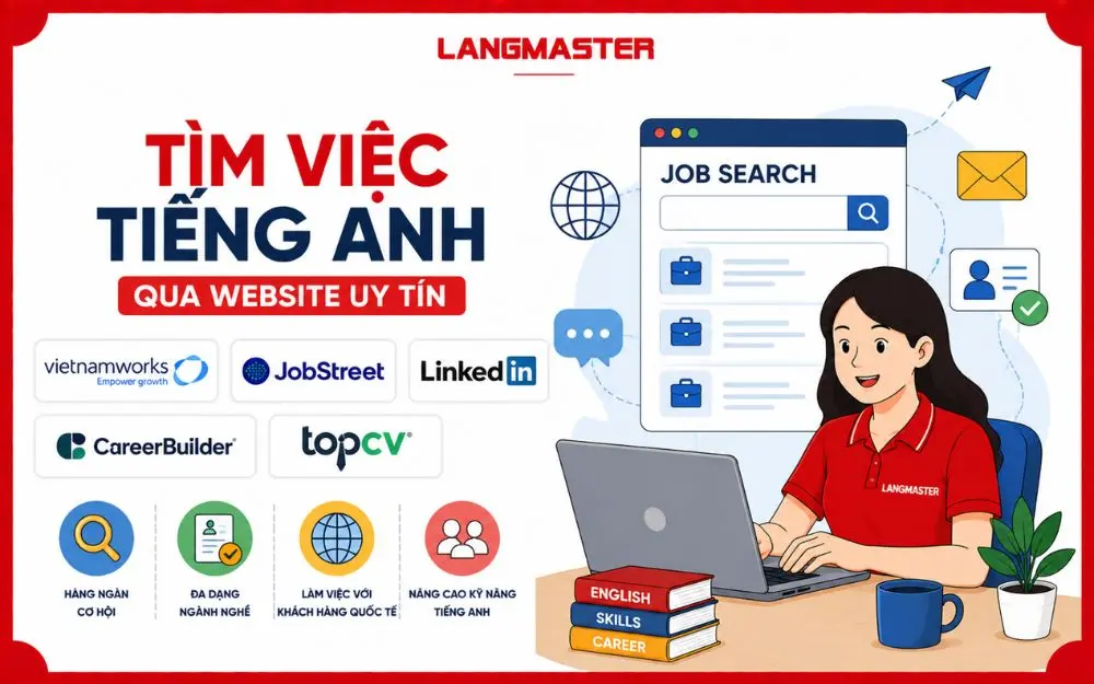 Tìm việc tiếng Anh hiệu quả qua các website tuyển dụng uy tín.