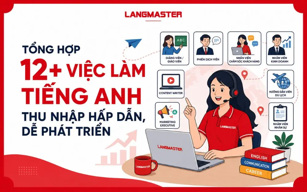 TỔNG HỢP 12+ VIỆC LÀM TIẾNG ANH THU NHẬP HẤP DẪN, DỄ PHÁT TRIỂN